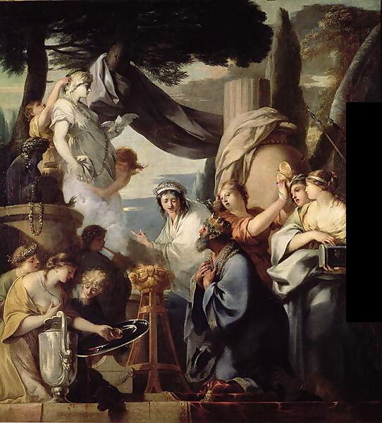 Sebastien Bourdon Solomon making a sacrifice to the idols oil painting image